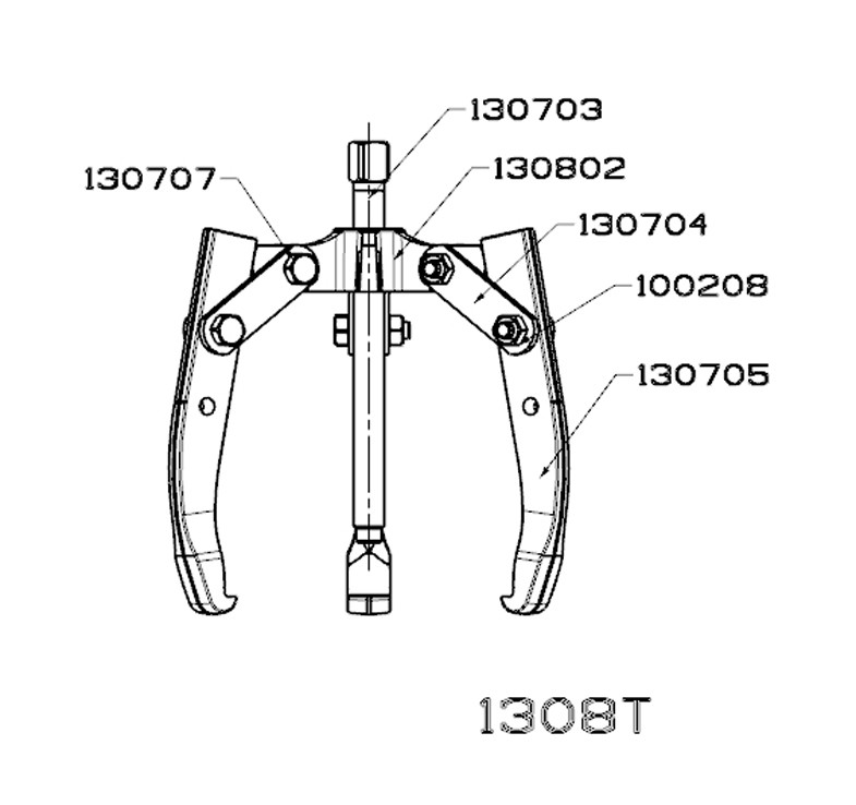EXTRACTOR FORZA SERIE 1300T0 MECÁNICO DE 3 PATAS